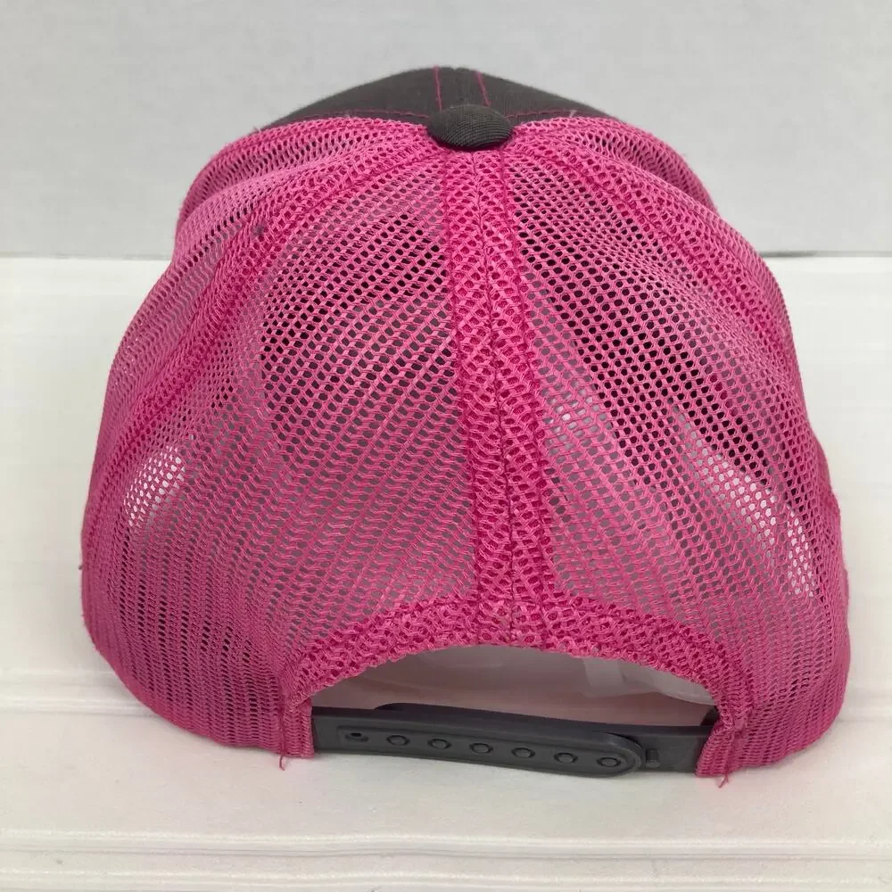 Blonde Bombshell Trucker Cap Women Hot Pink Gray Mesh Marilyn Monroe Silhouette